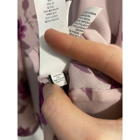 Kate Spade New York encore rose women’s midi dress size 12 pink floral silk - Picture 9 of 9